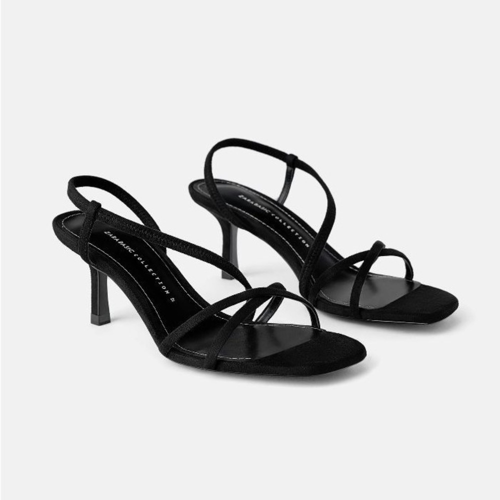 Zara stretchy strappy heels